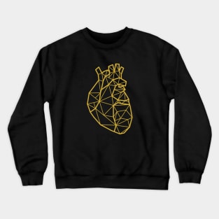 Golden Geometric Heart Version 2 Crewneck Sweatshirt